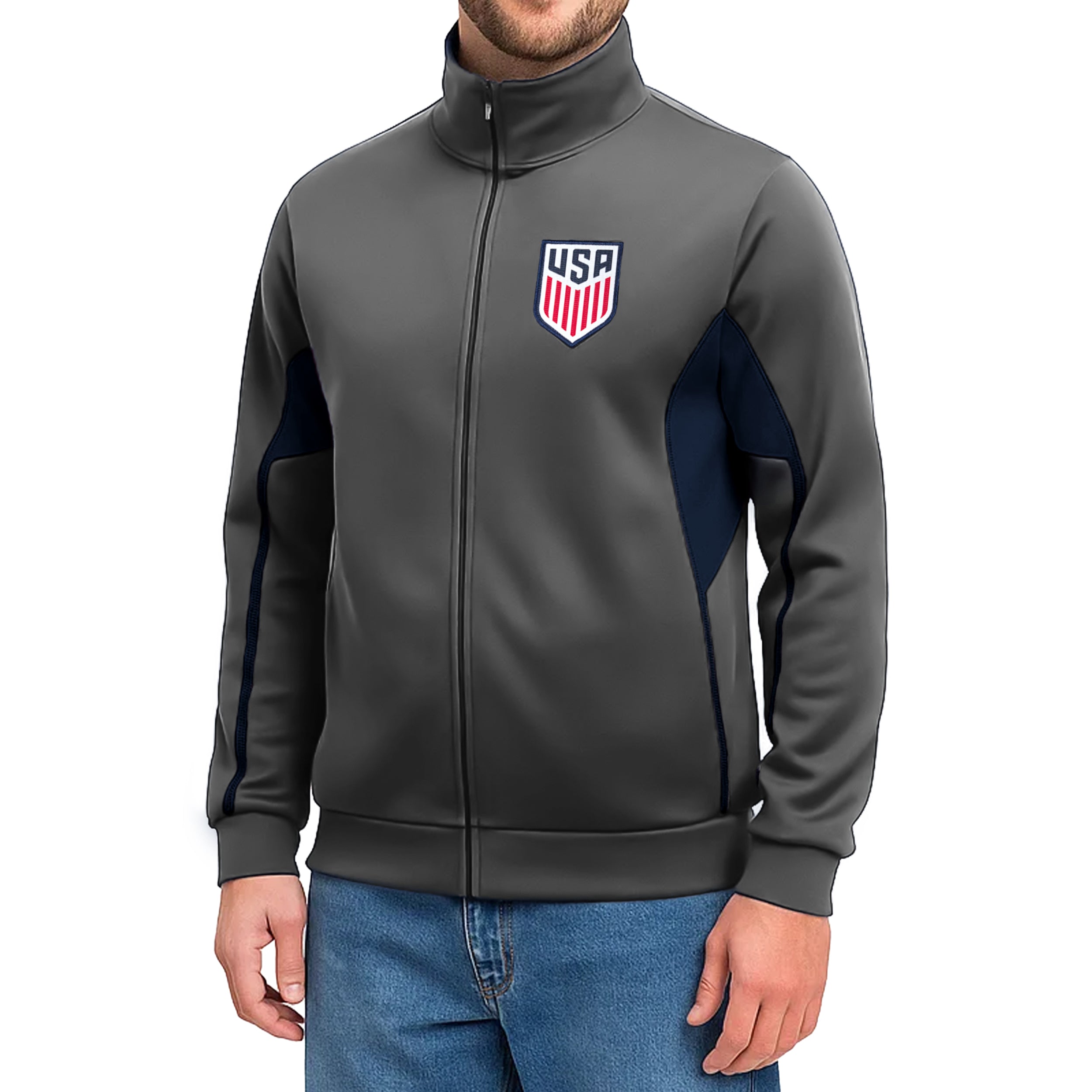 US Men's National Team Track Jacket Grey Model