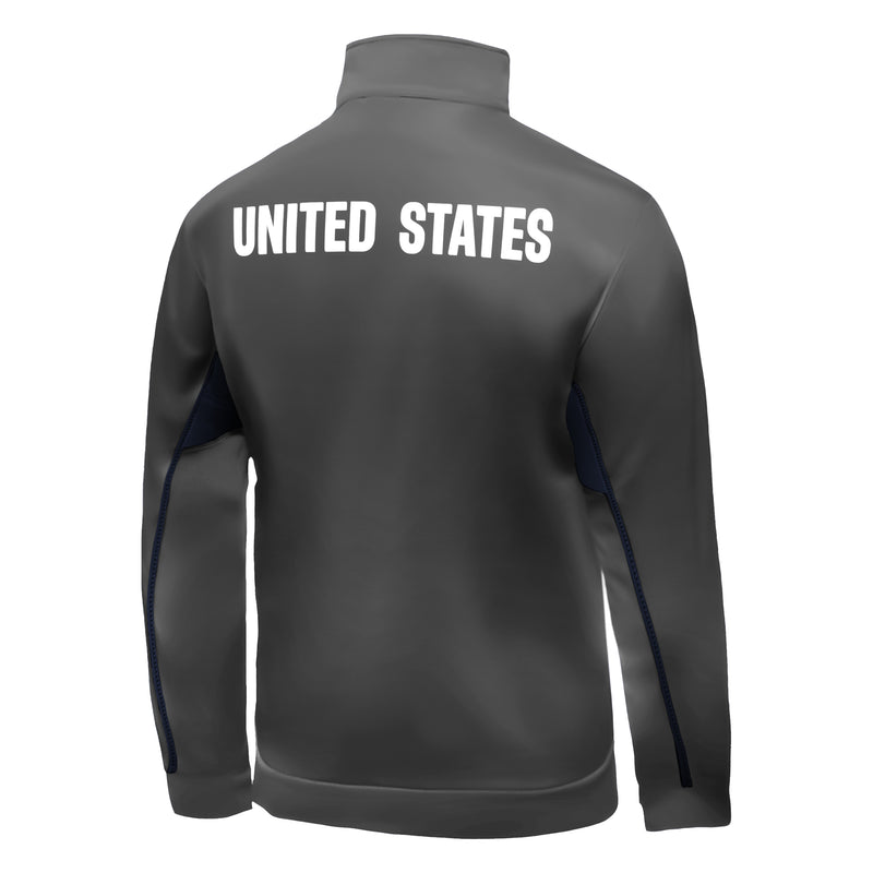 US Men's National Team Track Jacket Grey Back