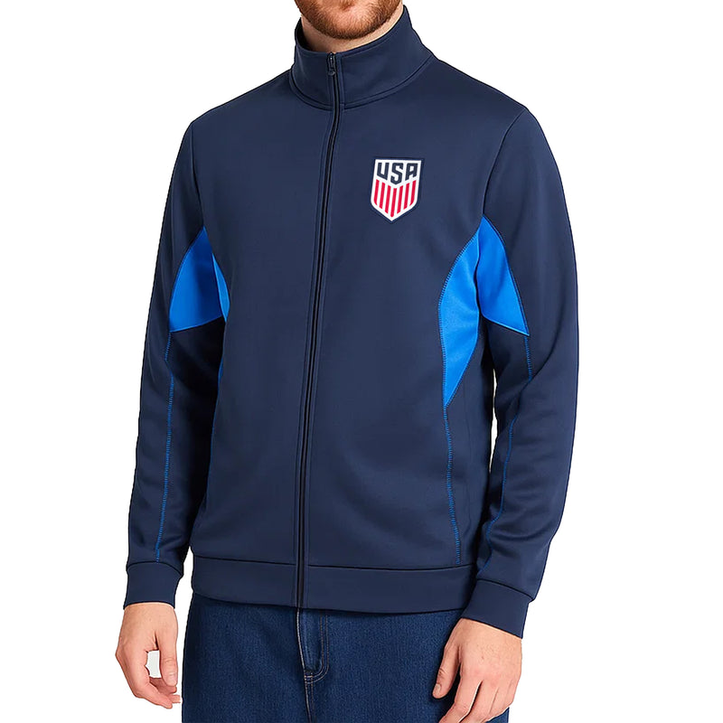 US Men's National Team Track Jacket Blue Model