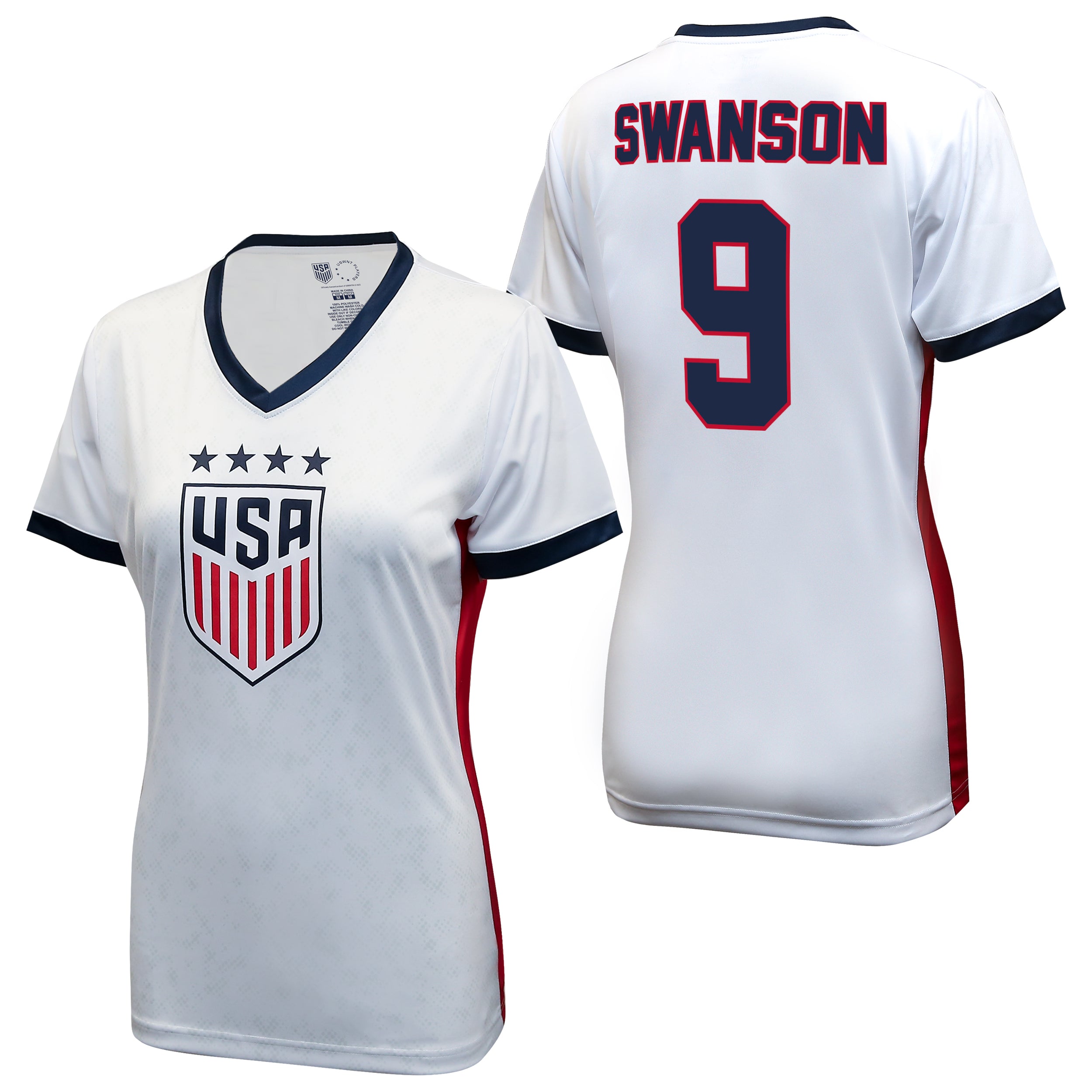 US Women Red Shirt Front Back