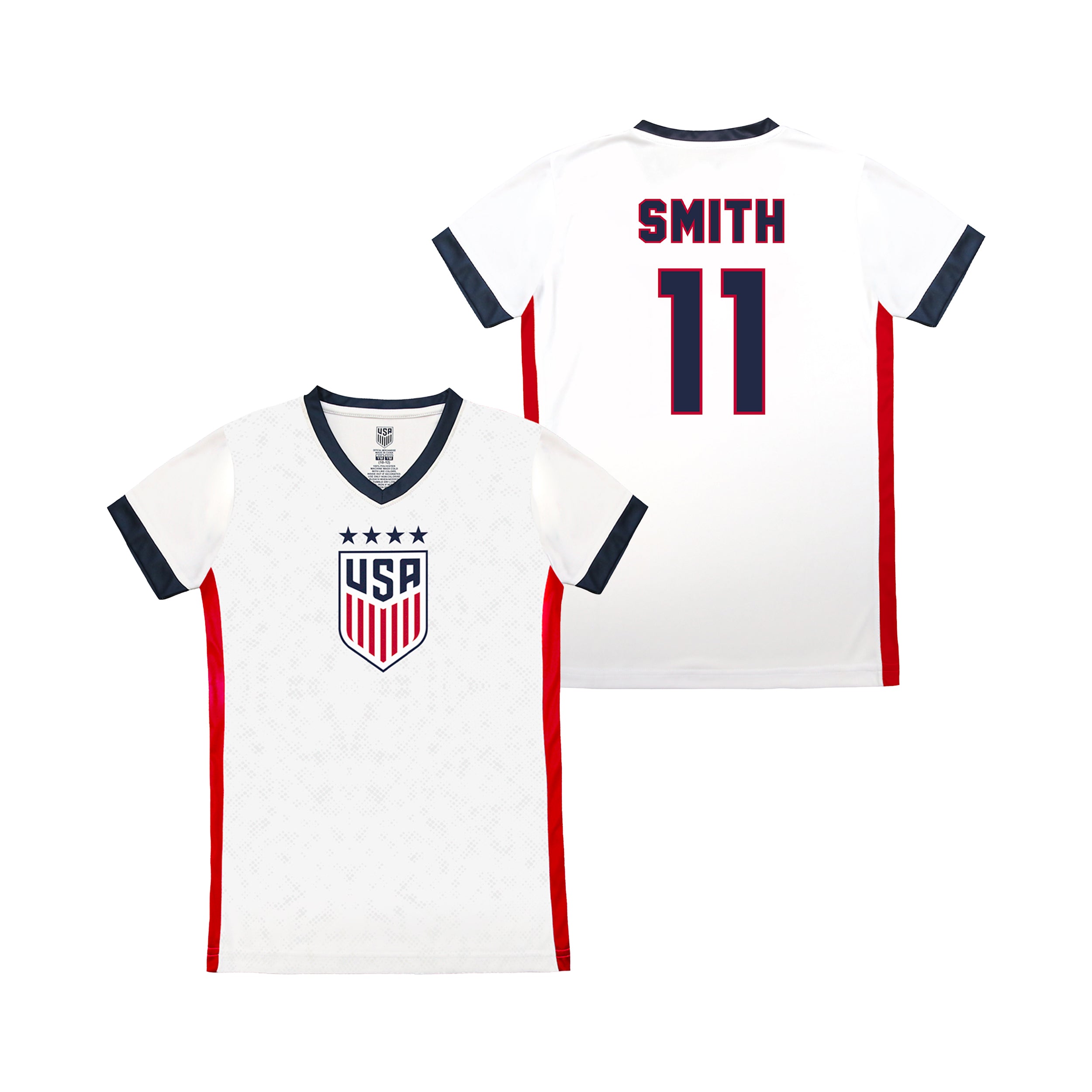 US Women Red Shirt Front Back