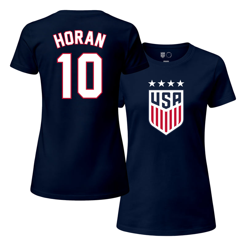 US Women's National Team Lindsey Horan Cotton T-Shirt - WNT67WCT-HRN
