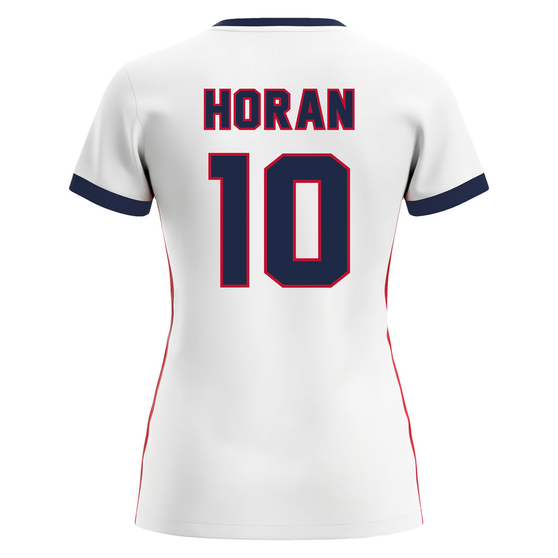 white/red jersey