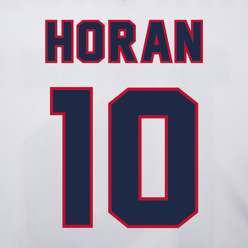 white/red jersey