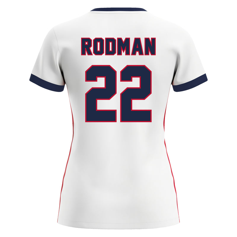 white/red jersey
