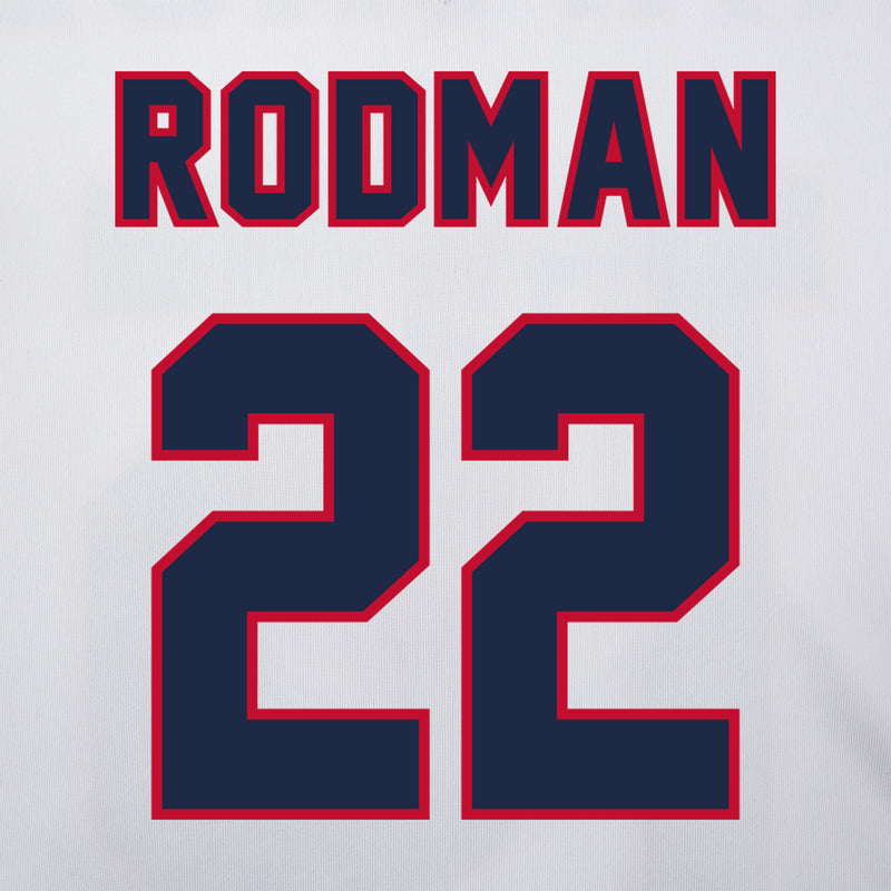 white/red jersey