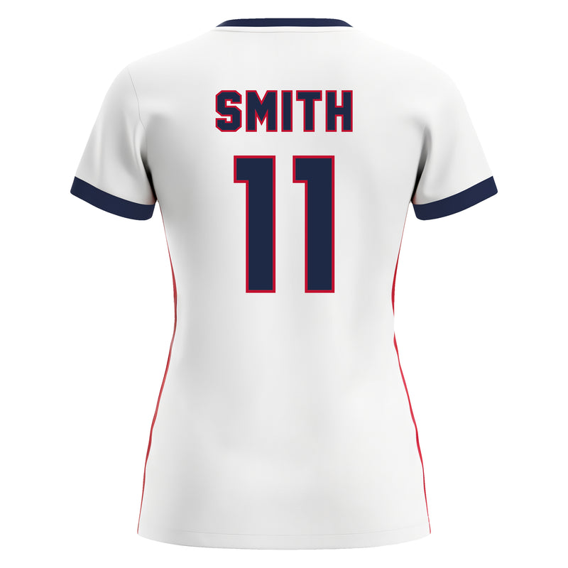 white/red jersey
