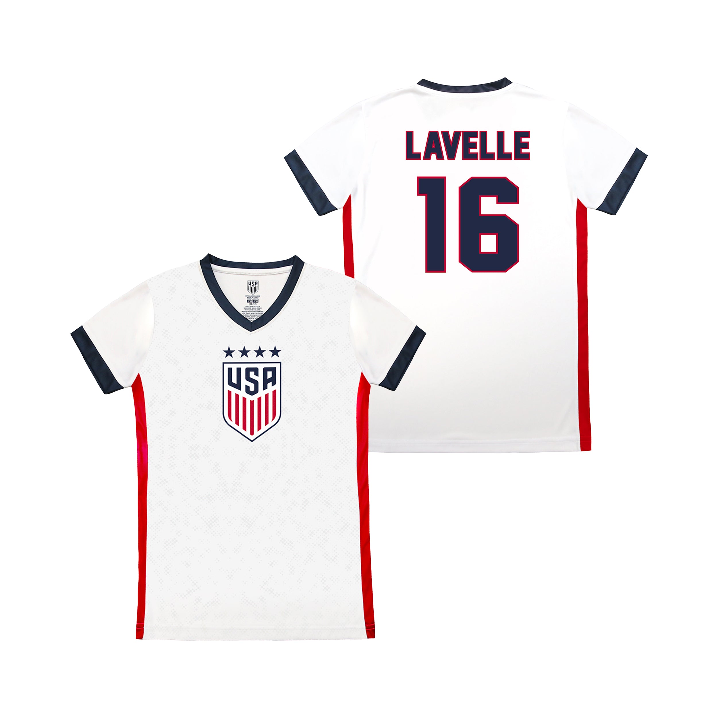 US Women Red Shirt Front Back