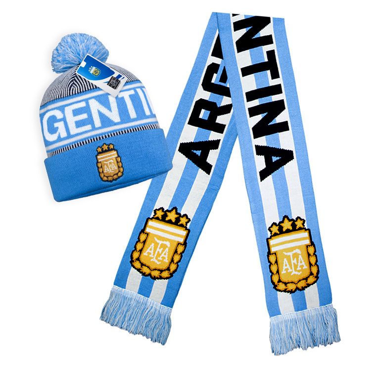 Argentina Fan Gear Bundle: Scarf & Beanie Set