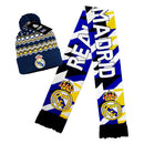 Real Madrid CF Fan Gear Bundle: Scarf & Beanie Set