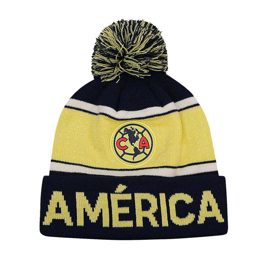 Club Am??rica Adult Pegged Pom Pom Beanie by Icon Sports