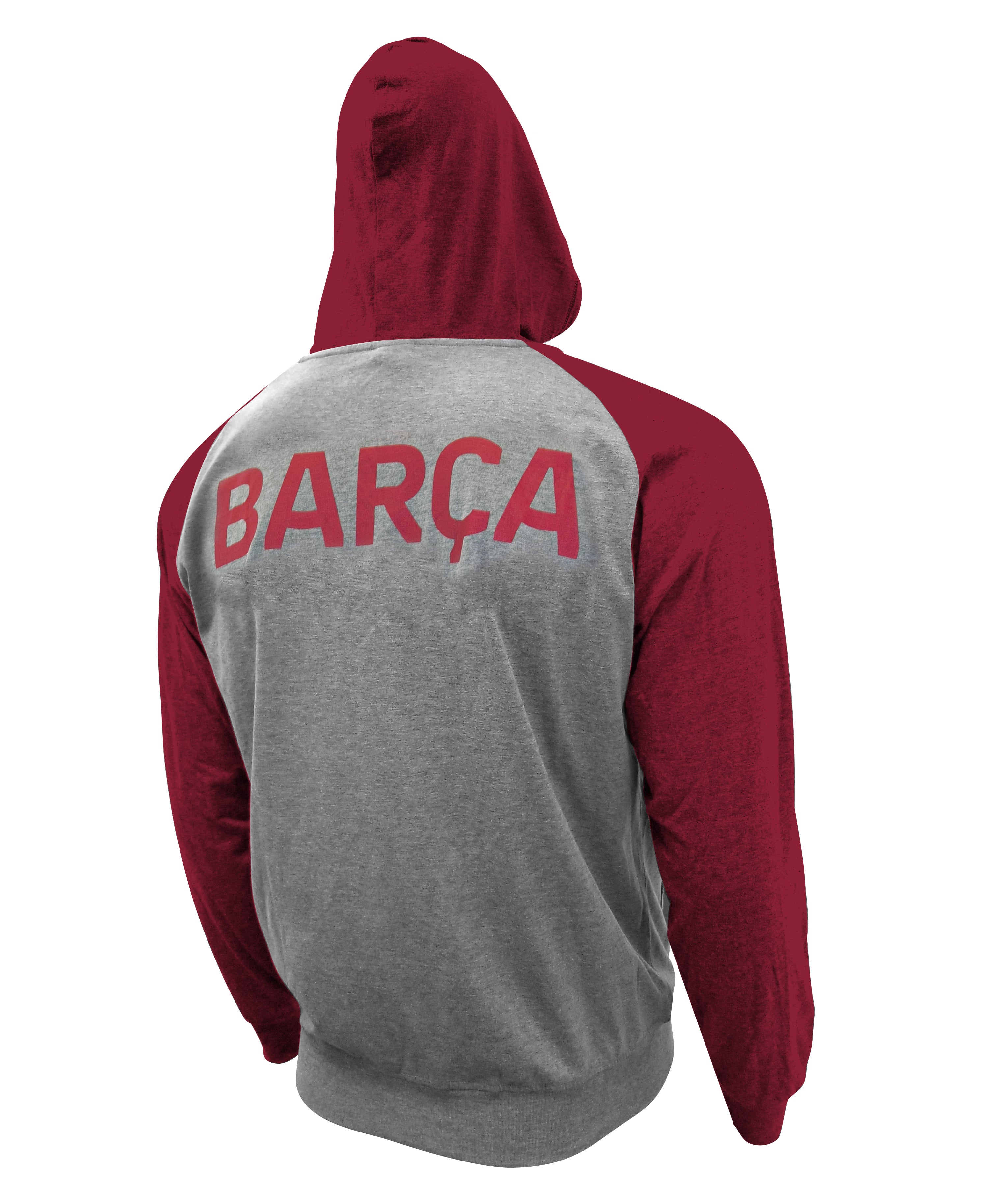 FC Barcelona Lightweight Full-Zip Hoodie - Maroon by Icon Sports