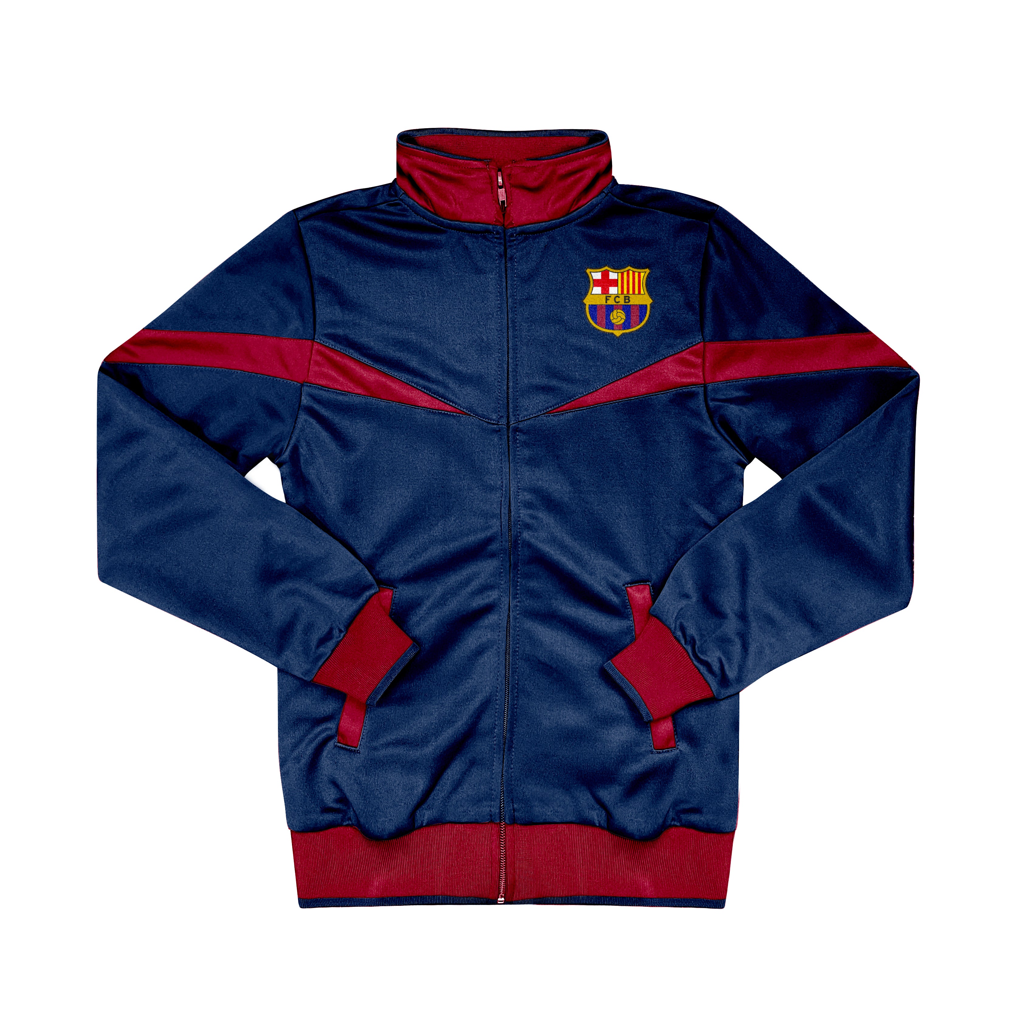 FC Barcelona Youth Full-Zip Bar??a Track Jacket - Navy by Icon Sports