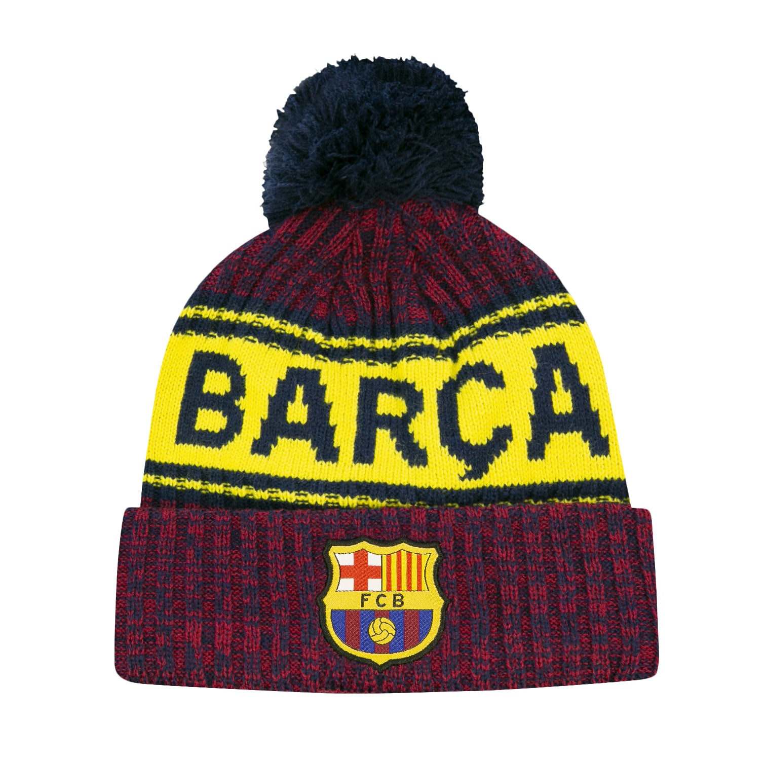 FC Barcelona Crowned Pom Beanie by Icon Sports