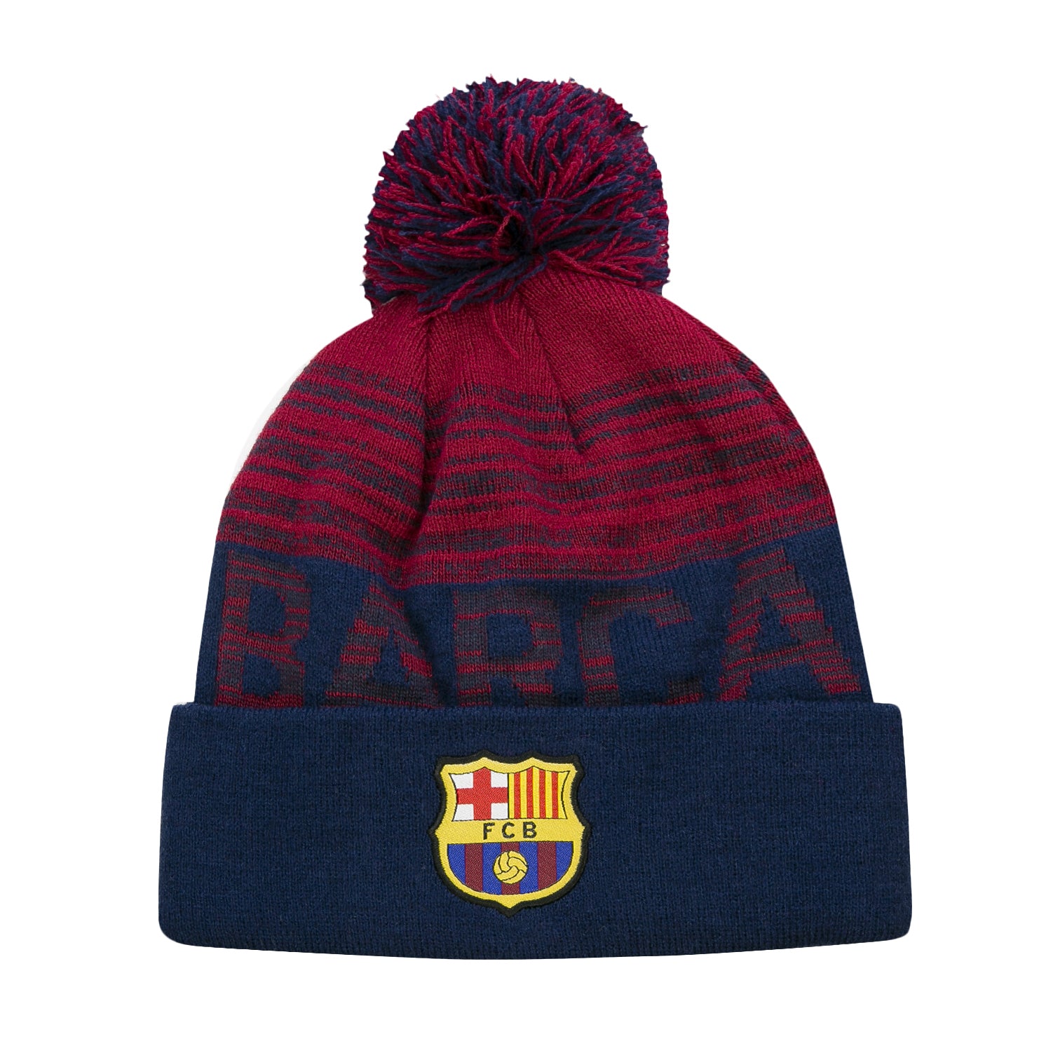 FC Barcelona Shade Bar??a Pom Youth Beanie by Icon Sports