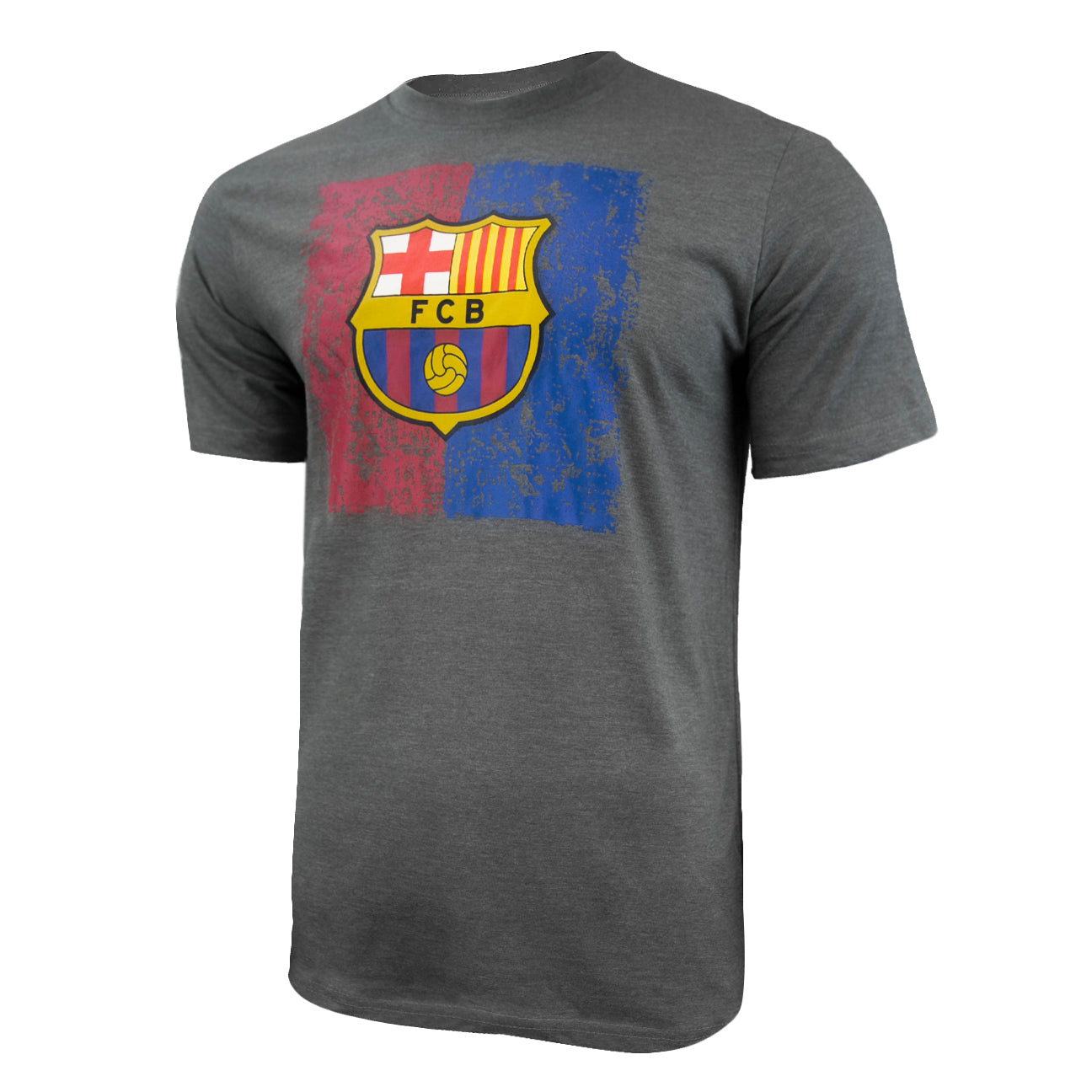 FC Barcelona Color Distressed Logo T-Shirt - Yellow by Icon Sports