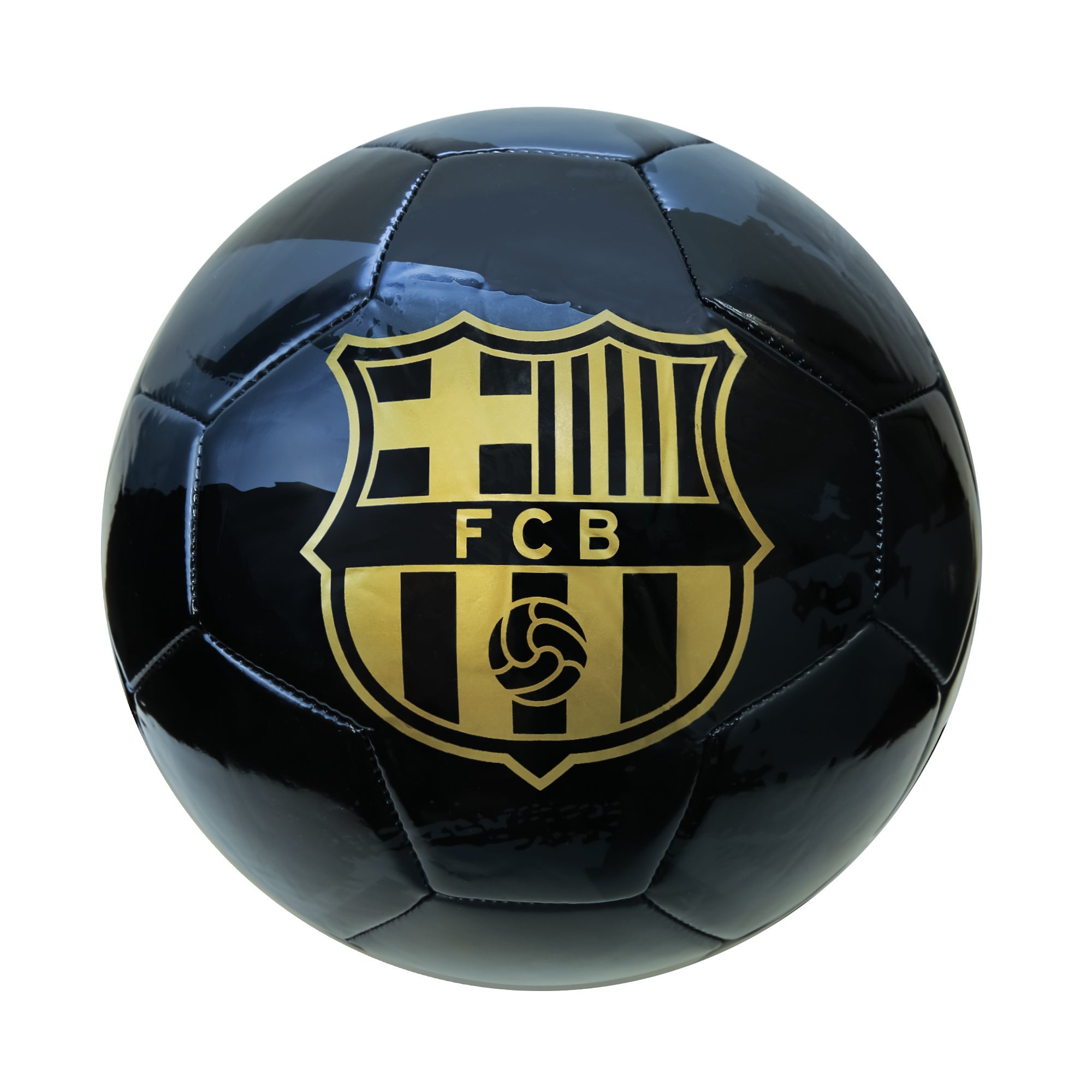 FC Barcelona Brush Size 5 Soccer Ball - Black by Icon Sports