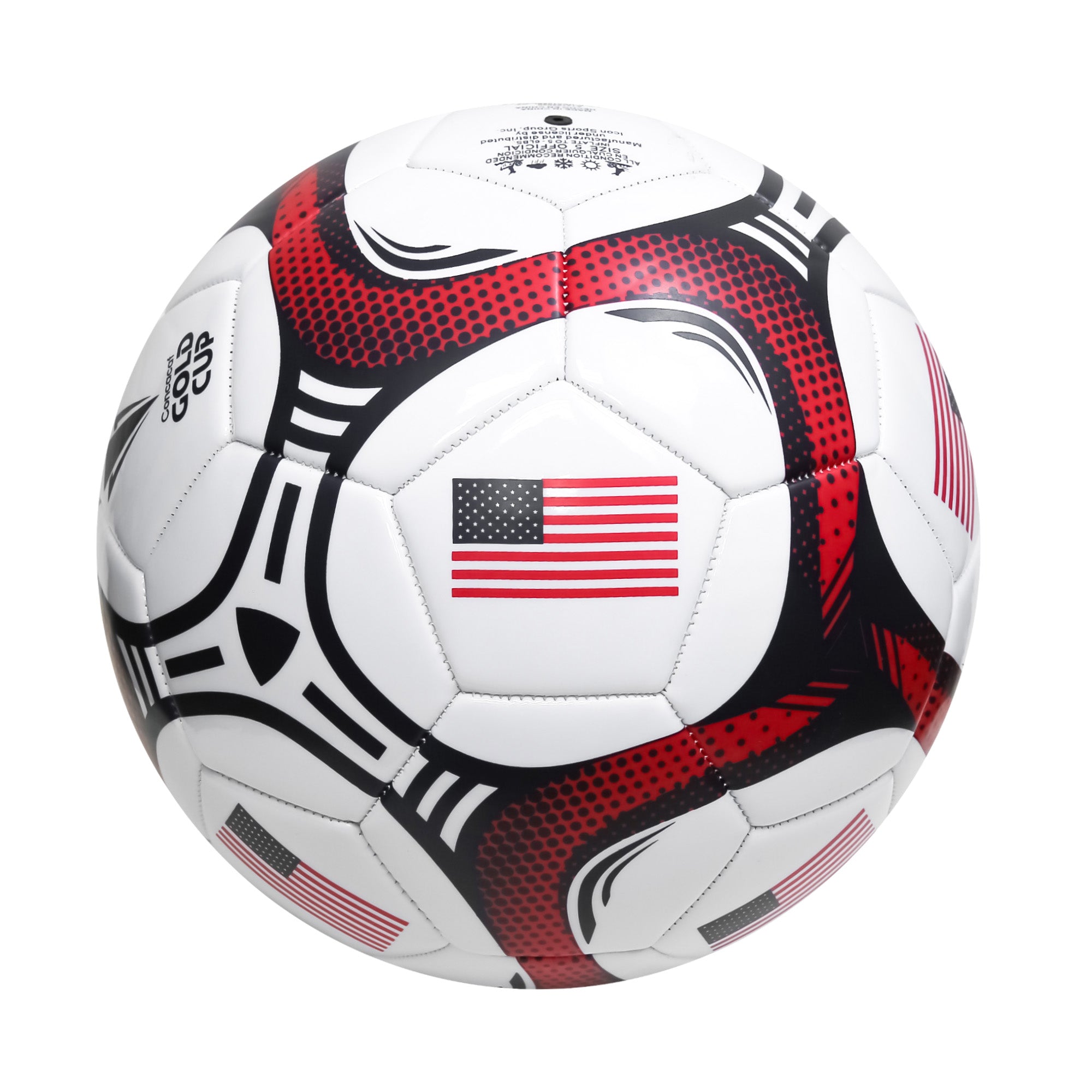 Gold Cup USA Flag Size 5 Soccer Ball by Icon Sports