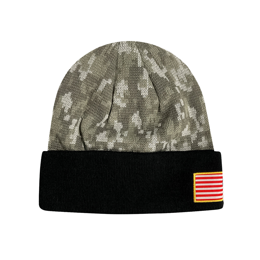 us space force cuff beanie in black and digital camo for unisex adults