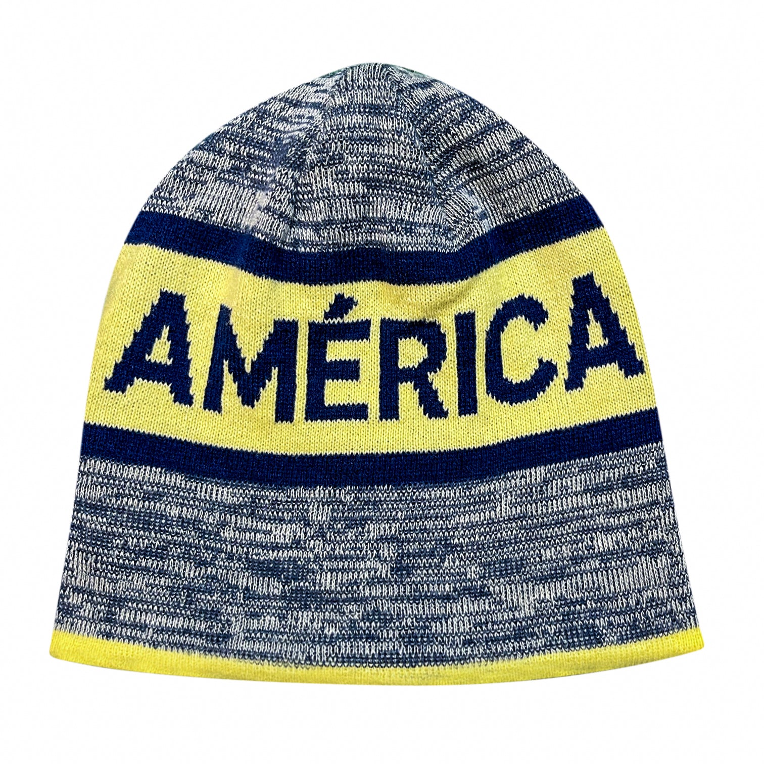 club america beanie reversible in yellow