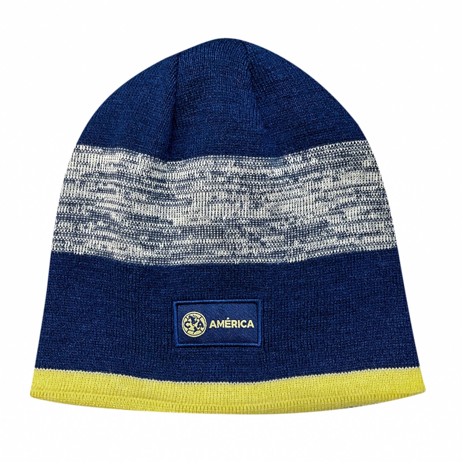 club america beanie reversible in yellow