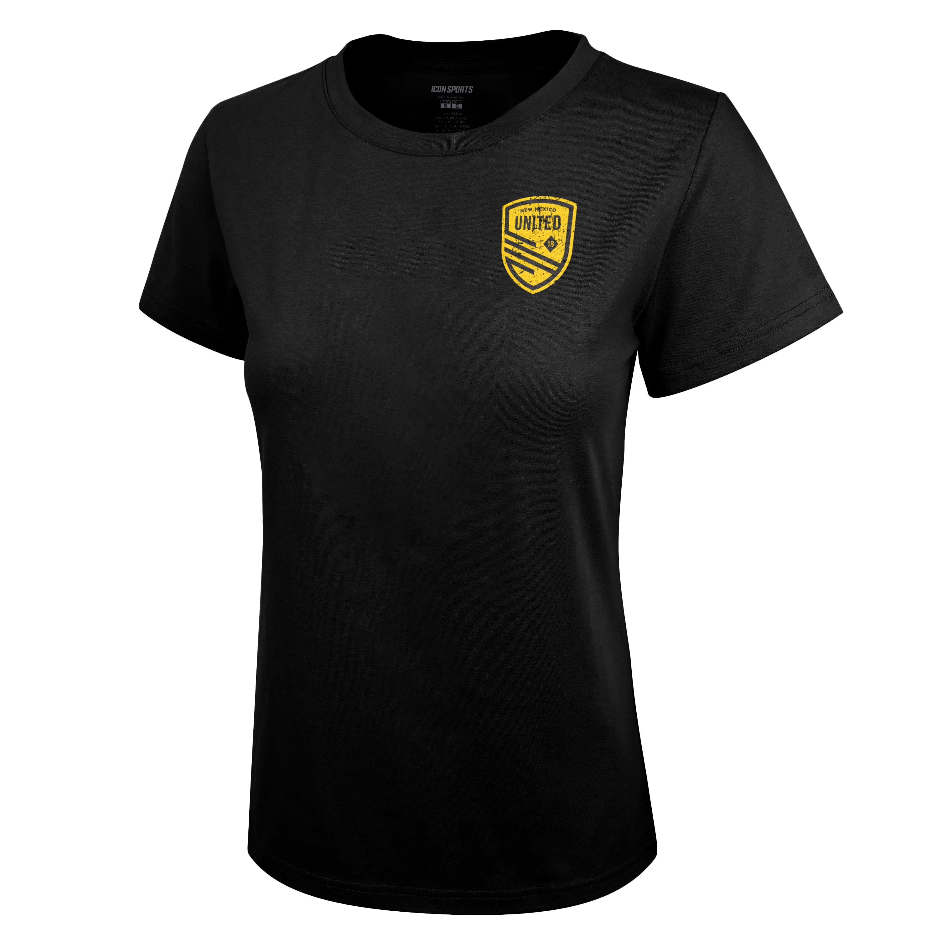 new mexico united ladies graphic t shirt in black