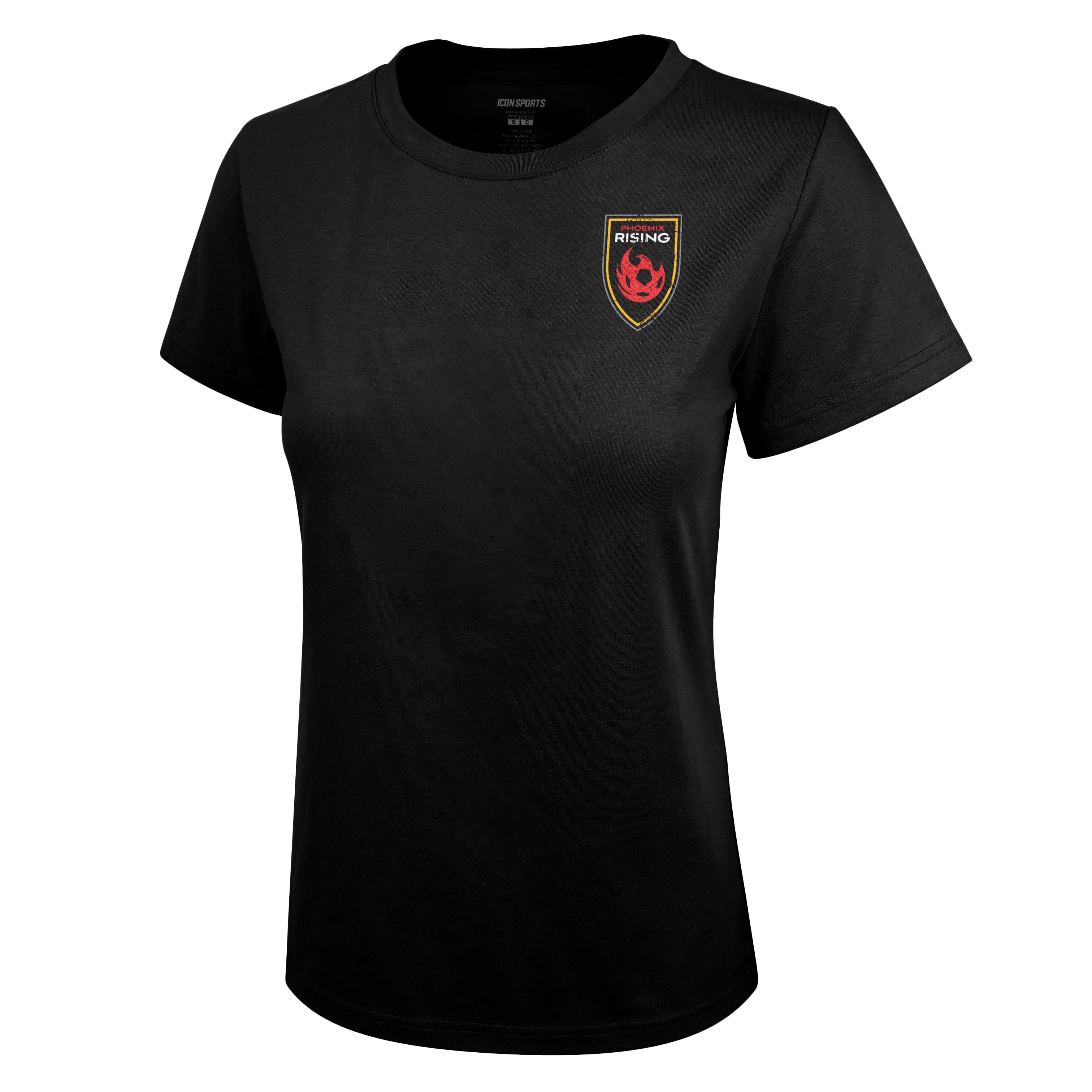 phoenix rising fc ladies graphic t shirt in black